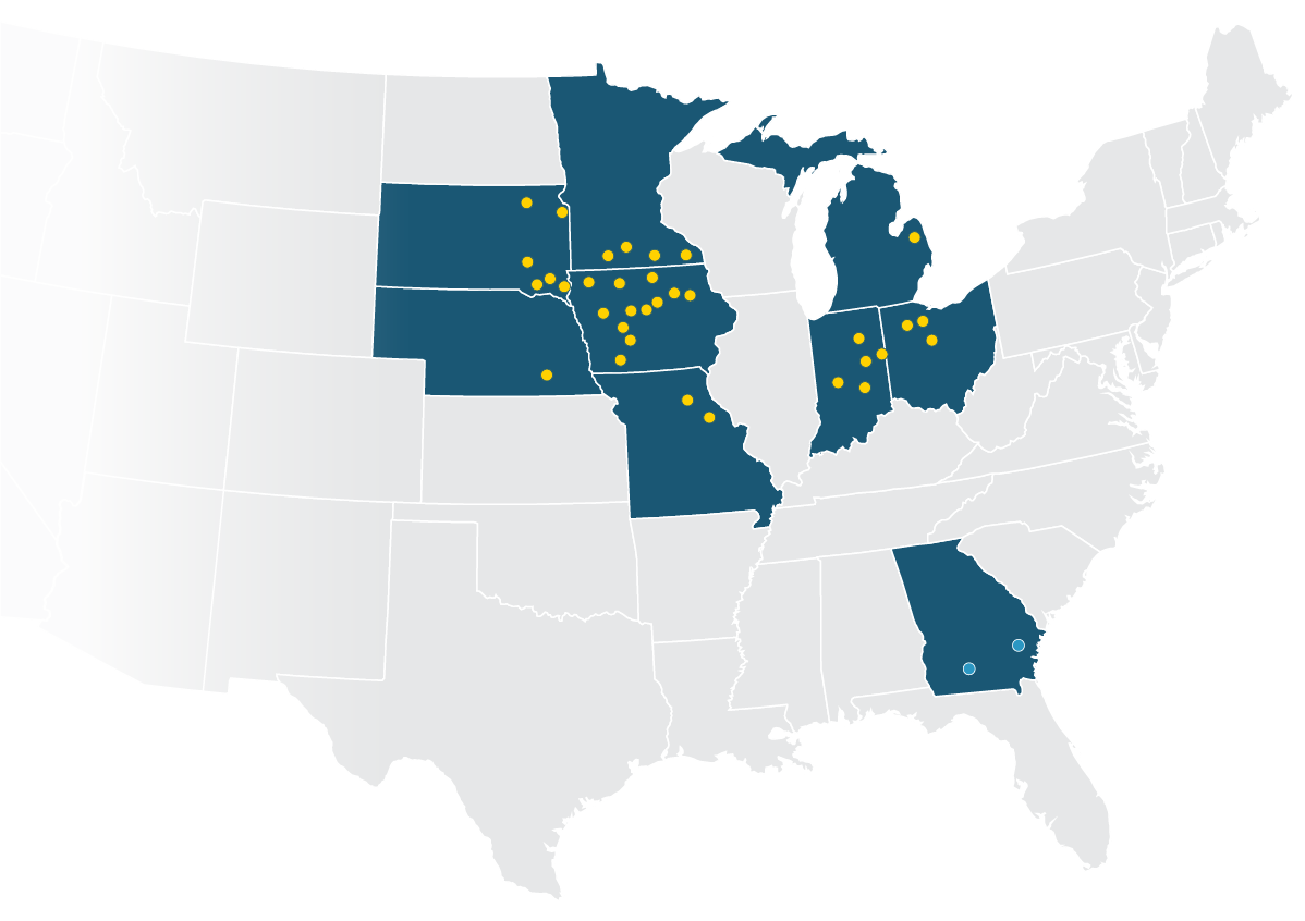 POET Bioprocessing Locations